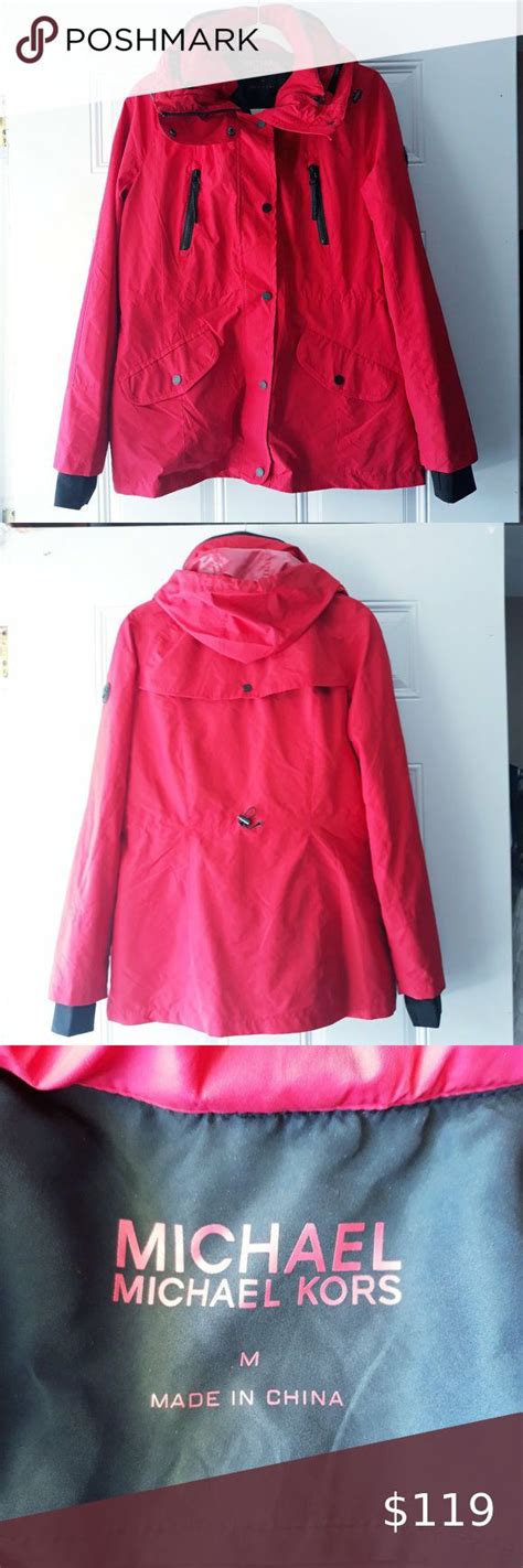 michael kors red parka|Michael Kors men's shinny parka.